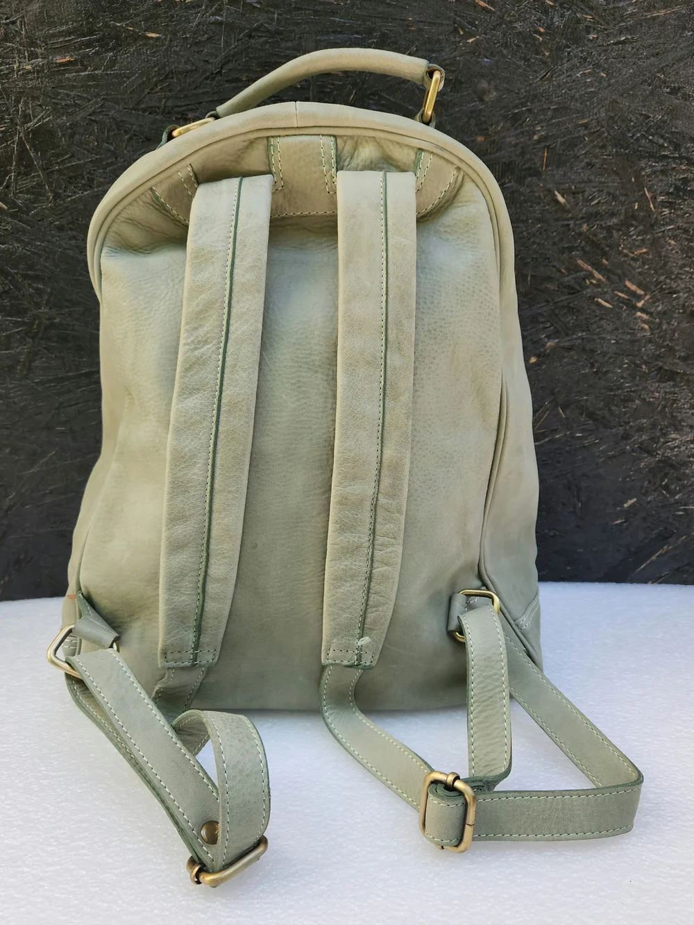 I Medici Firenze Verde Leather Backpack